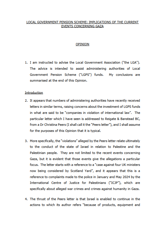 Icon for Local Government Pension Scheme Implications of the Current Events Concerning Gaza document