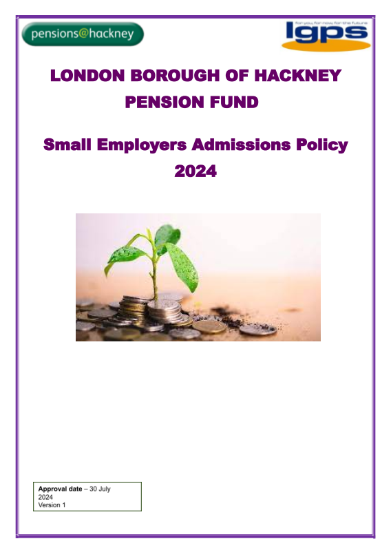 Icon for Small employer admissions policy document