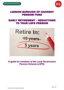 Icon for Early Retirement - Reductions to your LGPS Pension document
