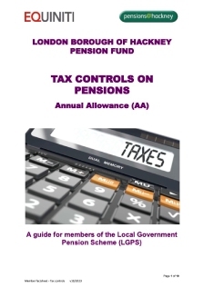 Icon for Tax controls on pensions document